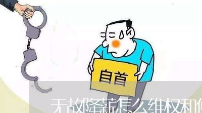 无故降薪怎么维权和仲裁/2023062369302