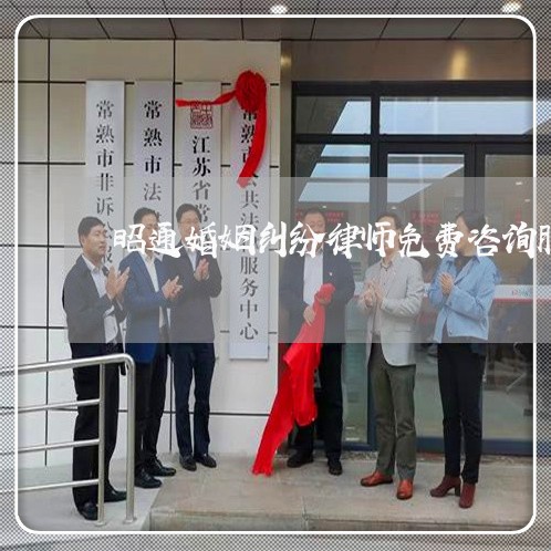 昭通婚姻纠纷律师免费咨询服务/2023112548460