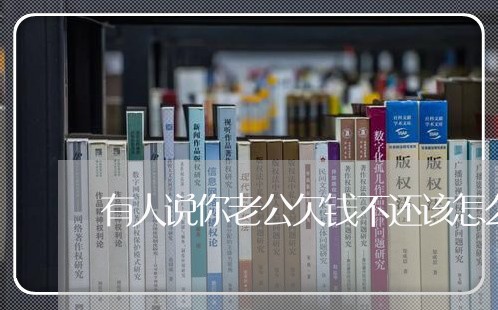 有人说你老公欠钱不还该怎么回复/2023120962593