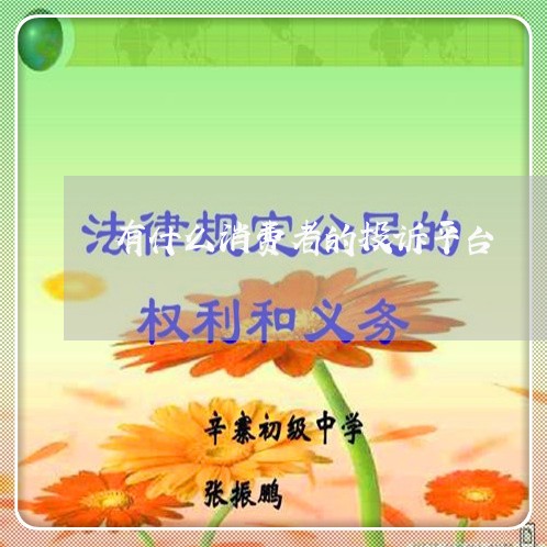 有什么消费者的投诉平台/2023032285939