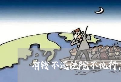 有钱不还法院不执行怎么办/2023120520492