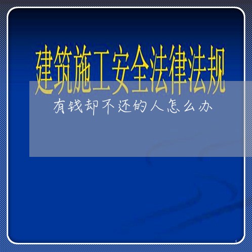 有钱却不还的人怎么办/2023110773140