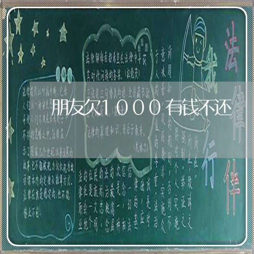 朋友欠1000有钱不还/2023112306062