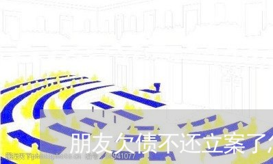 朋友欠债不还立案了怎么办/2023092292804