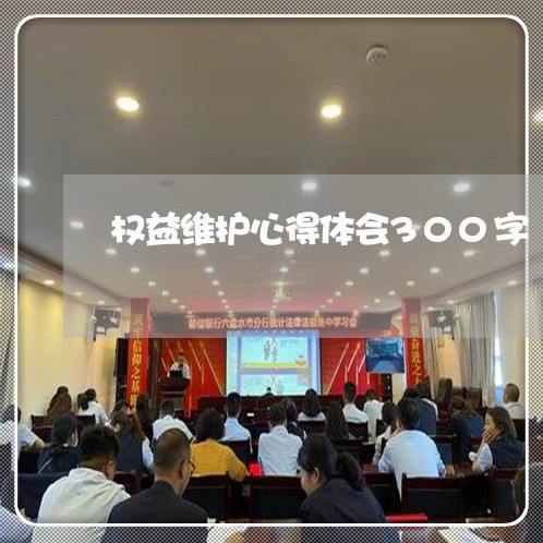 权益维护心得体会300字/2023040461525