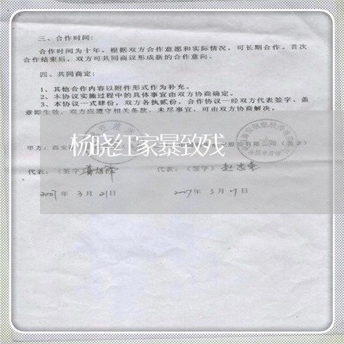 杨晓红家暴致残/2023122007928