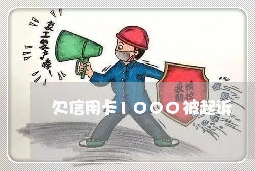 欠信用卡1000被起诉/2023120460524