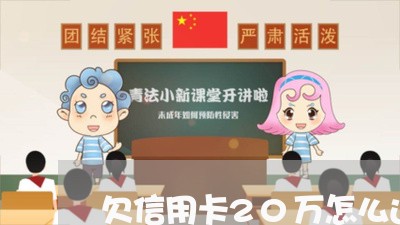 欠信用卡20万怎么还啊/2023102760603