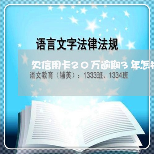 欠信用卡20万逾期3年怎样还/2023071334626