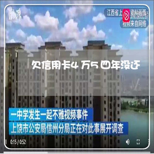 欠信用卡4万5四年没还/2023111403715