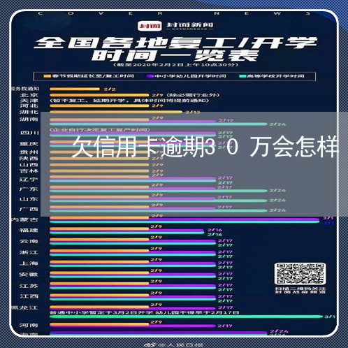 欠信用卡逾期30万会怎样/2023121894735