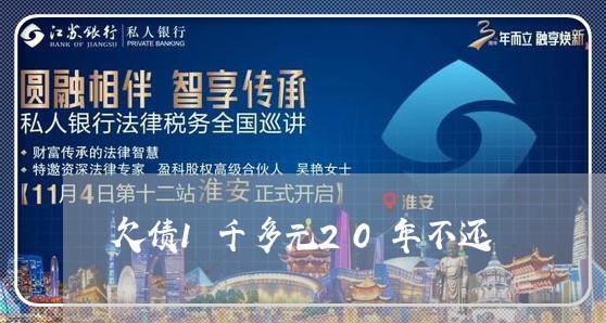 欠债1千多元20年不还/2023092280503