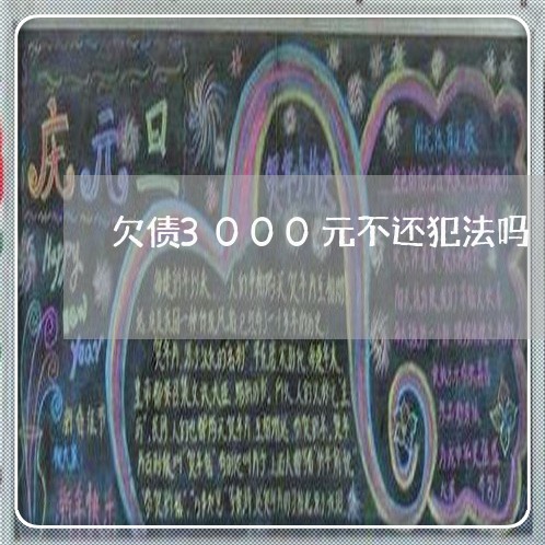 欠债3000元不还犯法吗/2023111762705