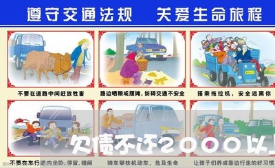 欠债不还2000以上/2023111160614