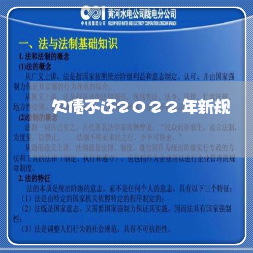 欠债不还2022年新规/2023102526351