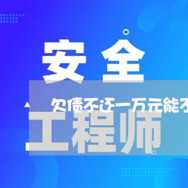 欠债不还一万元能不能起诉/2023092959281