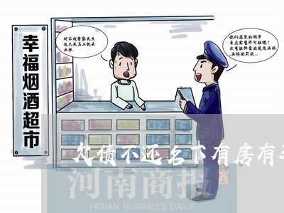 欠债不还名下有房有车/2023102595937