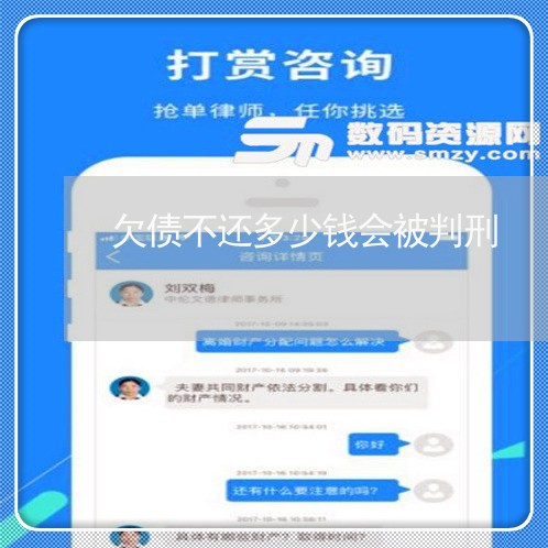 欠债不还多少钱会被判刑/2023120818159