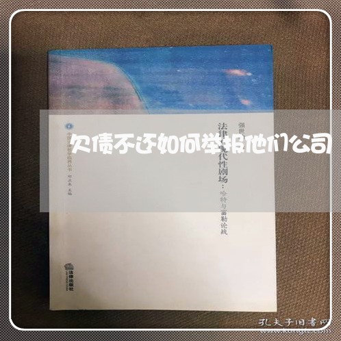 欠债不还如何举报他们公司/2023111859372