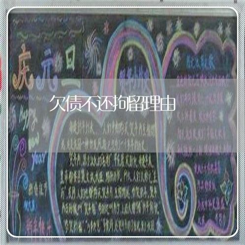 欠债不还拘留理由/2023111129480