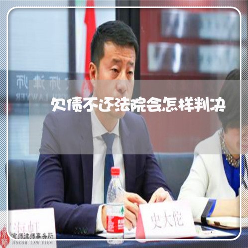 欠债不还法院会怎样判决/2023102405915