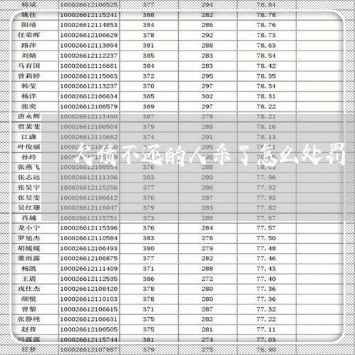 欠债不还的人杀了怎么处罚/2023111717128