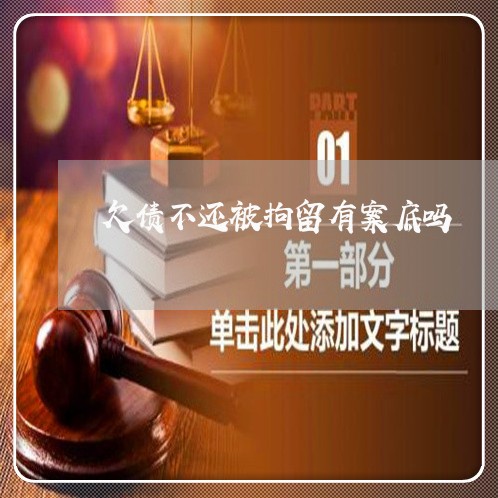 欠债不还被拘留有案底吗/2023092271704