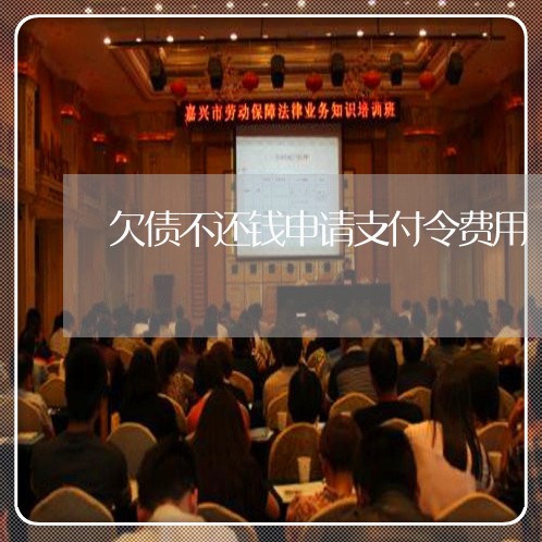 欠债不还钱申请支付令费用/2023111073927