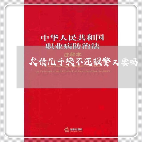 欠债几千块不还报警又要吗/2023120401929