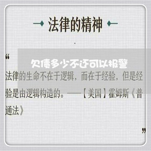 欠债多少不还可以报警/2023111772603