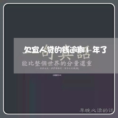 欠宜人贷的钱逾期1年了/2023062371593