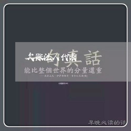 欠账法人代表/2023100628173