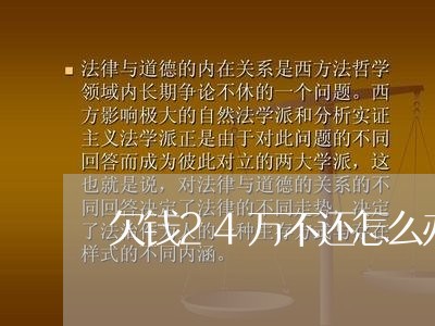 欠钱24万不还怎么办理/2023092196048