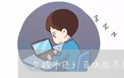 欠钱不还3百块能不能起诉/2023120872582