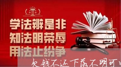 欠钱不还下落不明可以报警嘛/2023110707259