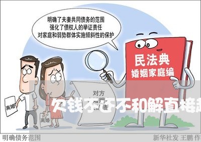 欠钱不还不和解直接起诉吗/2023120453582