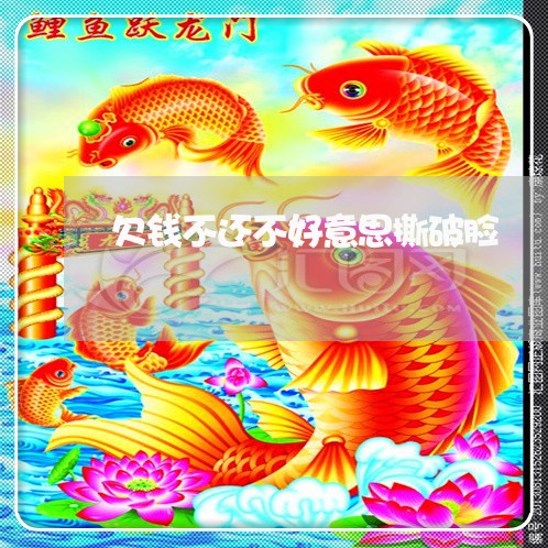 欠钱不还不好意思撕破脸/2023120575725