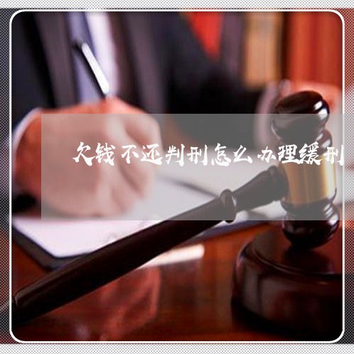 欠钱不还判刑怎么办理缓刑/2023110208350