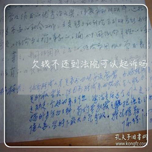 欠钱不还到法院可以起诉吗/2023103185825