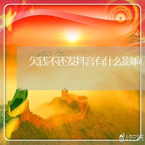 欠钱不还发抖音有什么影响/2023092752604