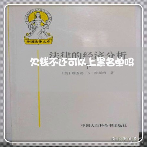 欠钱不还可以上黑名单吗/2023120391482