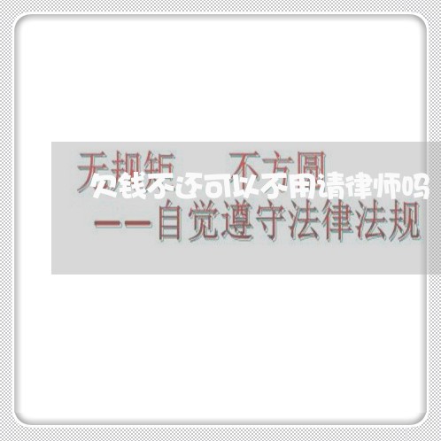 欠钱不还可以不用请律师吗/2023110916281