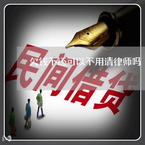 欠钱不还可以不用请律师吗/2023120593726