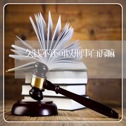 欠钱不还可以刑事自诉嘛/2023092186028