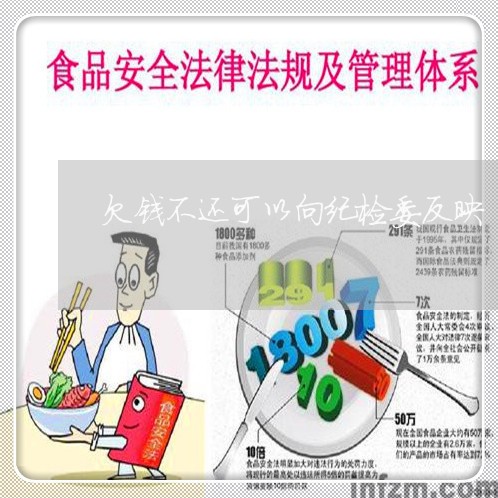 欠钱不还可以向纪检委反映/2023120463537