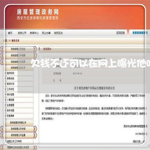 欠钱不还可以在网上曝光他吗/2023120902027