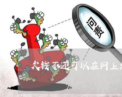 欠钱不还可以在网上走司法程序吗/2023120537049