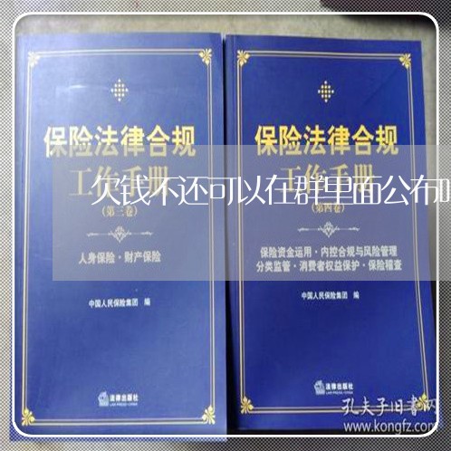 欠钱不还可以在群里面公布吗/2023120872504