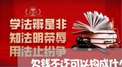 欠钱不还可以构成什么罪名/2023112709160