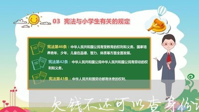 欠钱不还可以查身份证号码/2023120570691